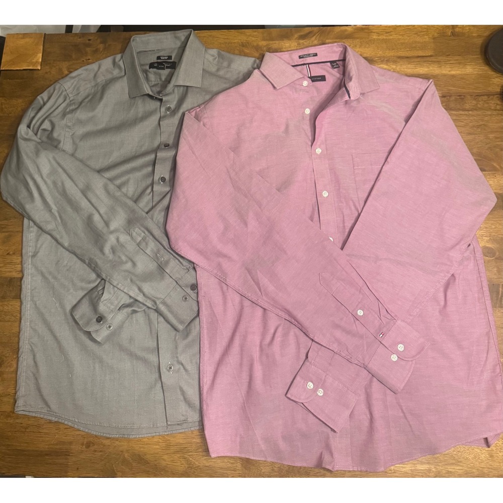Kenneth Cole & Tommy Hilfiger Dress Shirts Non Iron Slim Fit‎ 16 1/2 36/37